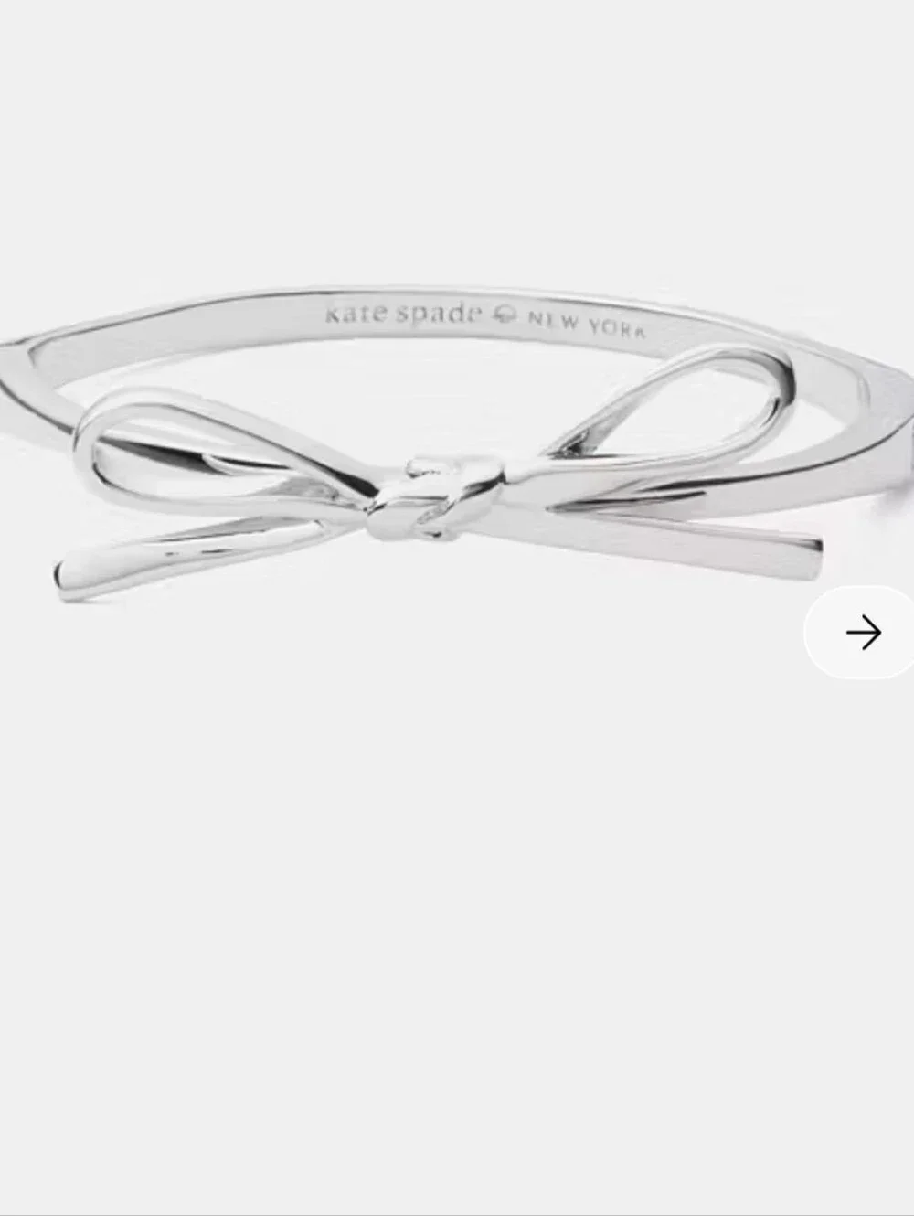 kate spade New York Silver Bow Bangle Bracelet